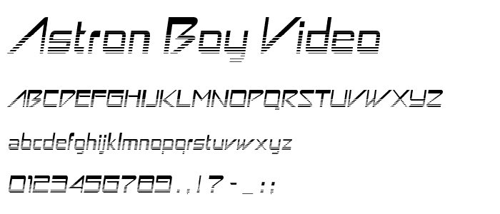 Astron Boy Video font